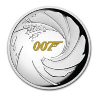 James Bond monedă din argint 1 oz proof