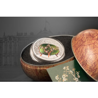 Fabergé oul - Flori de măr monedă din argint 2 oz