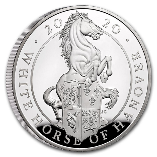 Calul alb din Hanovra monedă din argint 5 oz Proof