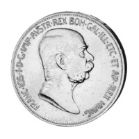 Franz Joseph I. - 5 Coroane 1908, monedă istorică de argint
