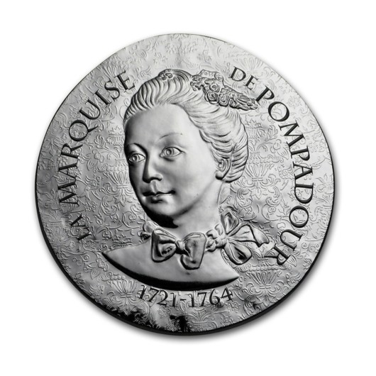 Madam de Pompadour stříbrná mince proof