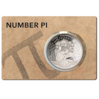 Numărul Pi monedă din argint Proof