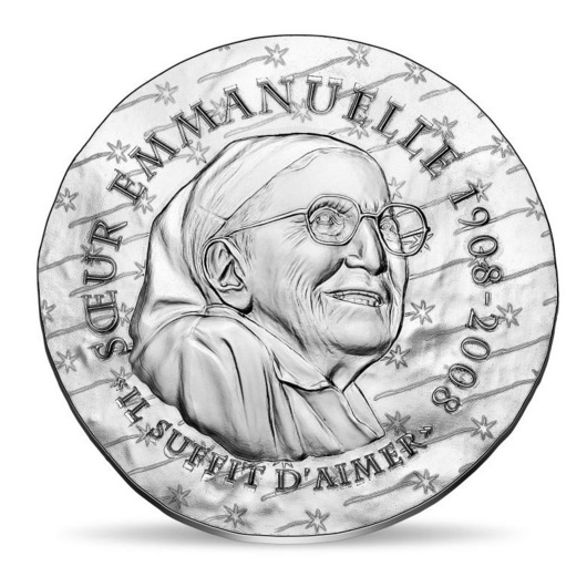 Sora Emanuela și Papa Ioan Paul al doilea monedă din argint