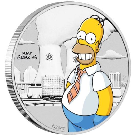 Homer Simpson monedă din argint