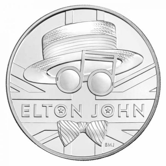 Elton John monedă în blister colector