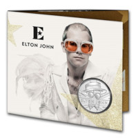 Elton John monedă în blister colector