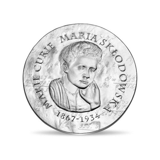 Marie Curie – Sklodowska monedă din argint proof