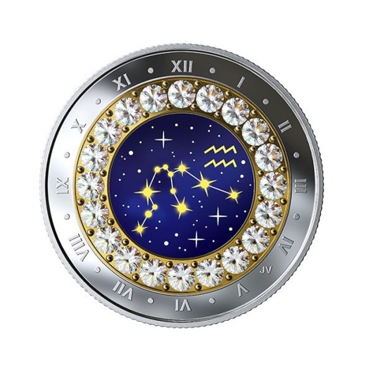 Zodia Vărsător 2019 monedă din argint pur