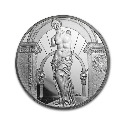 Venus de Milo pe monedă din argint proof