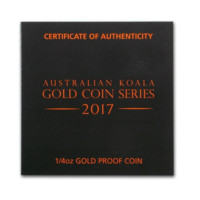 Koala 2017 - monedă din aur pur 1\/4 OZ