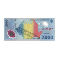 bancnota 2000 lei – eclipsa totală de soare 1999