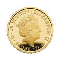 Britannia 2019 monedă din aur proof 1\/4 oz