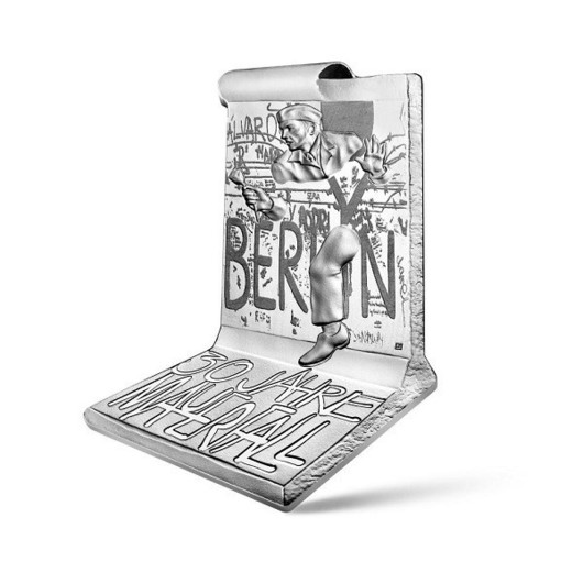 30 de ani de la căderea zidului Berlinului monedă din argint proof