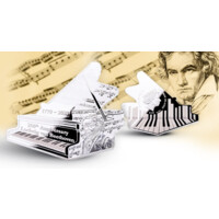 250 ani de la nașterea lui Ludwig van Beethoven monedă de argint 5 oz