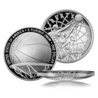 Basketball Hall of Fame monedă de argint 1 oz