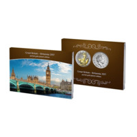 Britannia monedă din argint 1 oz placată cu aur
