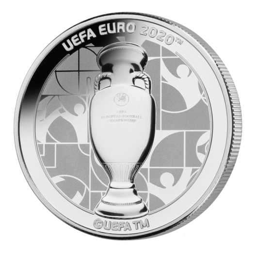 Monedă de argint oficială UEFA 2020 - Trophy