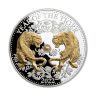 Anul Tigrului 2022 monedă de argint 1 oz Proof