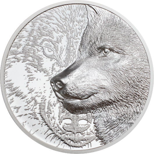 Lupul mistic monedă de argint 1 oz Proof