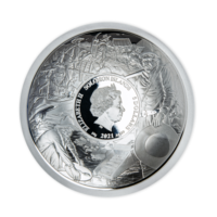 Febra aurului Klondike - 125 ani - monedă de argint 50 g Proof