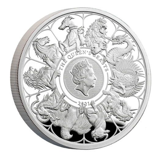 Animalele heraldice pe monedă de argint 1 oz proof