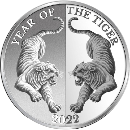 Anul tigrului monedă de argint 1 oz