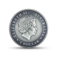 Kookaburra australiană monedă din argint 1 oz suflată cu aur