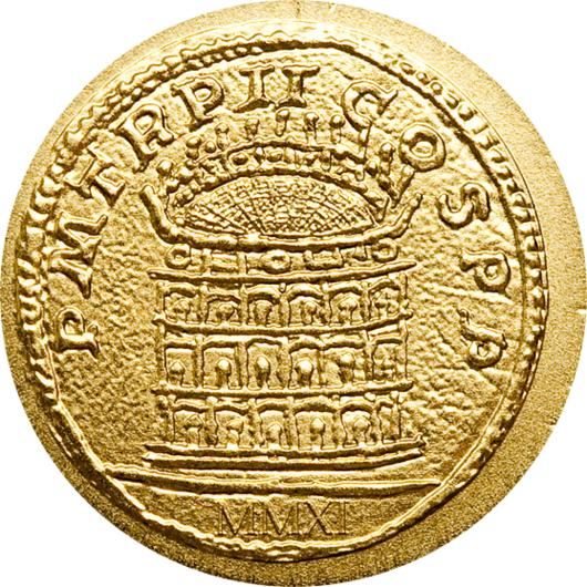 Colosseumul din Roma monedă de aur 0,5 g