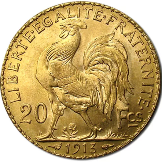 Cocosel 20 Francs 1899 - 1914 monedă din aur