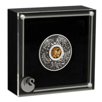 Anul lunar al tigrului 2022, monedă de argint 1oz, Antique standard