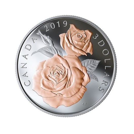Trandafirul reginei Elisabeta a II-a monedă din argint proof