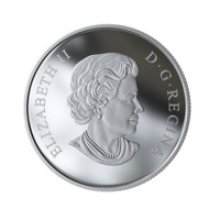 Trandafirul reginei Elisabeta a II-a monedă din argint proof