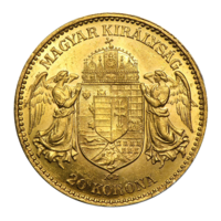 Franz Joseph I, monedă istorică 20 coroane, Austro-Ungaria