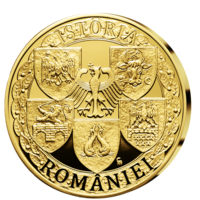 Deșteaptă-te, române! - medalie înnobilată cu aur pur