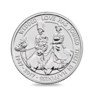 Platinová královská svatba stříbrná mince 1\/2 oz BU Velká Británie