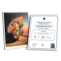 Alexandru Ioan Cuza - 150 ANI DE LA MOARTE - med. la calitate necirculată, carte poştală, certificat