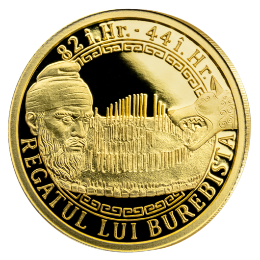 Regatul lui Burebista - piesă din aur pur 1/10 uncie