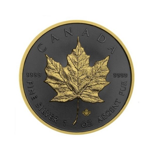 Frunza de arțar 2019 Golden Ring monedă din argint 1 oz