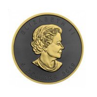 Frunza de arțar 2019 Golden Ring monedă din argint 1 oz