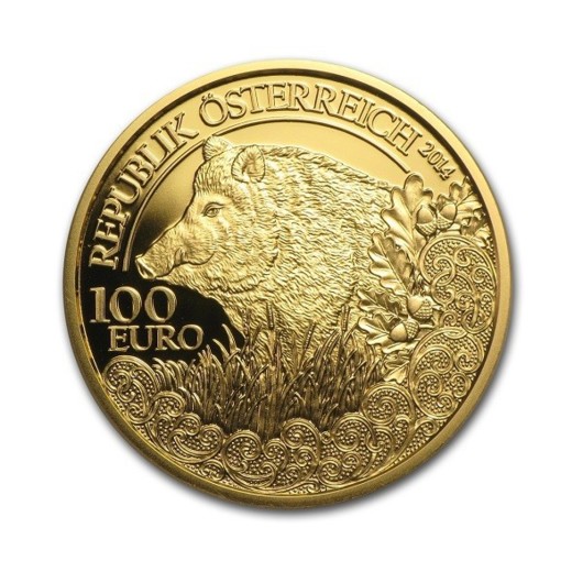 Mistrețul monedă din aur proof 1/2 oz
