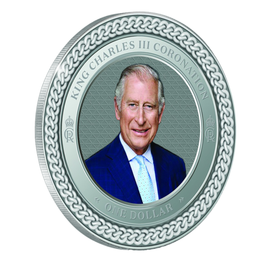 Încoronarea regelui Charles al III-lea, monedă din argint 1 uncie, Proof