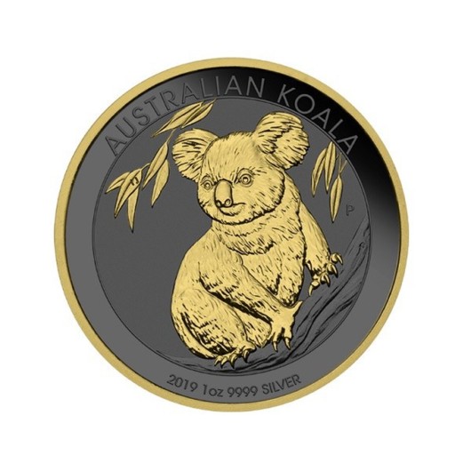 Koala 2019 Golden Ring monedă din argint 1 oz