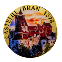 Trei edificii celebre românești - set exclusiv aniversar de piese înnobilate cu aur pur