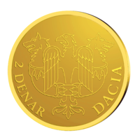 Trei edificii celebre românești - set exclusiv aniversar de piese înnobilate cu aur pur