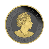 Kookaburra australiană 2019 Golden Ring monedă din argint 1 oz