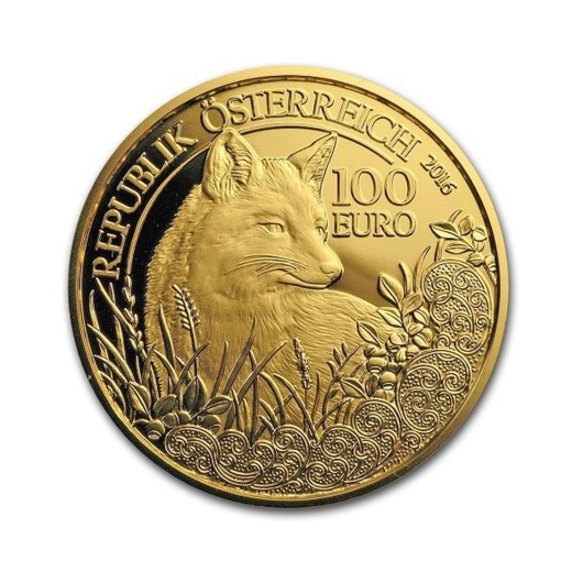 Vulpea monedă din aur proof 1/2 oz