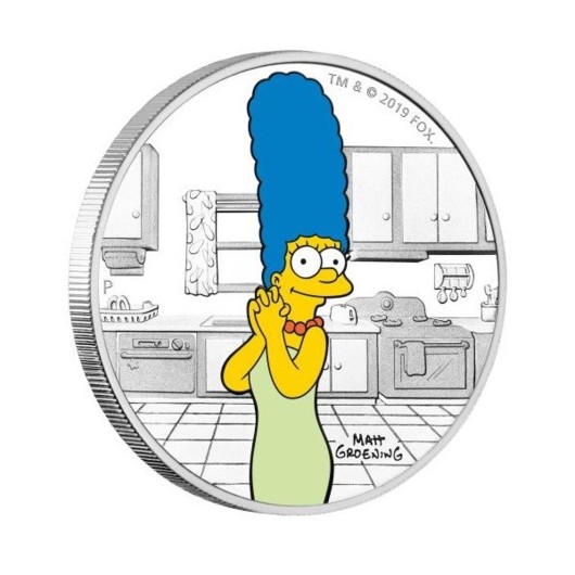 Marge Simpson monedă dn argint 1 oz Proof