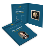 Mihai Eminescu- piesă comemorativă înnobilată cu aur pur și colorată parțial