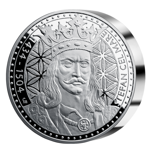 Ștefan cel Mare - Piesă de 5 uncii argint pur