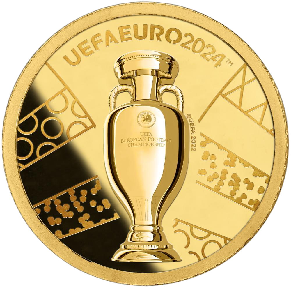 UEFA EURO 2024 „GERMANY“ monedă de aur 0,5 Casa de Monede Romania
